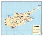 Cyprus Political Map With Roads And Glossy Map Icons Detail | Images ...