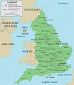 Mappa Inghilterra - Cartina della Inghilterra | England map, Map of ...