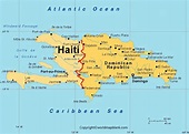 Labeled Map of Haiti with States, Cities & Capital