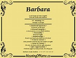 Barbara - Meaning of Name
