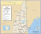 Map Of New Hampshire Usa - Loree Ranique