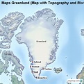 StepMap - Maps Greenland (Map with Topography and Rivers) - Landkarte ...