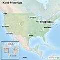 Karte Princeton von ortslagekarte-usa - Landkarte für die USA