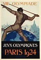 1924 Print Orsi Mini Poster Summer Olympics VIII Olympiad Paris Games ...