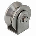 5.3x4.8x3.8cm Silver 201 Stainless Steel V Type Small Fixed Pulley ...