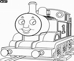 Thomas, la locomotora de vapor para colorear, pintar e imprimir ...