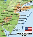 Map of Philadelphia (Region in United States, USA) | Welt-Atlas.de