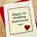 handmade 1st wedding anniversary card by jenny arnott cards & gifts ...