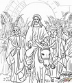 Desenho de Entrada de Jesus em Jerusalém para colorir | Desenhos para ...