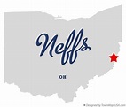 Map of Neffs, OH, Ohio