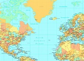 North Atlantic Ocean Map - Ontheworldmap.com