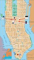 A Map Of Manhattan - Tourist Map Of English