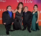 Warwick Davis cosies up to wife Samantha and children at Willow Disney+ ...