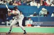 Chuck Knoblauch of the Minnesota Twins bats during the 1991 American ...