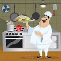 Cocina de personaje de dibujos animados chef - Descargar vector