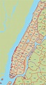 NYC c.a.p. mappa - Mappa di new york, codice postale (New York - USA)
