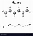 Hexane molecule Royalty Free Vector Image - VectorStock