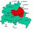 Berlin Karte von Bundesländer | Landkarte Deutschland Regionen Politische