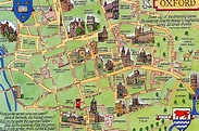 Coloured map | Oxford map, Places of interest, Postcard