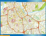 Nashville downtown mappa | Mappe mondo Netmaps