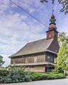 Wooden Catholic Church of St. Anna in Nierodzim, Poland Stock Photo ...