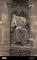 King Wenceslaus IV of Bohemia. Statue on the Powder Tower in Prague ...