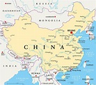Carte de la Chine - Relief, villes, carte administrative et politique ...