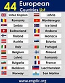 List of European countries, All names with flags | Flags of european ...