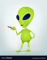 Cartoon alien teacher Royalty Free Vector Image