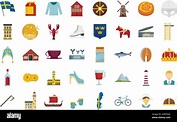 Sweden icons set flat vector isolated Stock Vector Image & Art - Alamy