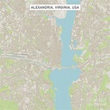 Alexandria Virginia US City Street Map Digital Art by Frank Ramspott