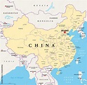 Vetor de China, political map, with administrative divisions. PRC ...