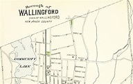 Historical map of Wallingford, Connecticut created in 1893 - CT Restored