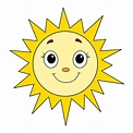 How to Draw a Smiling Sun - Really Easy Drawing Guides