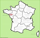 Nantes location on the France map