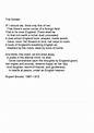 The Soldier - Rupert Brooke. 1887–1915 | Poems, Poems beautiful, Quotations