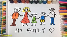 My Family Drawing at PaintingValley.com | Explore collection of My ...