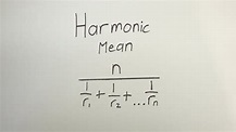 Harmonic Mean Formula Explained - YouTube