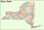 Map Of New York State Towns - South America Map