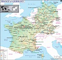 Map of France and Germany