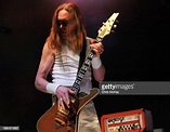 Nash Kato of Urge Overkill performs at The Tabernacle on May 9, 2013 ...