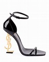 Saint Laurent Opyum YSL Logo-Heel Sandals with Golden Hardware ...