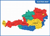 Austria Map of Regions and Provinces - OrangeSmile.com