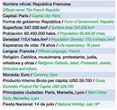 Datos básicos de Francia Icarito