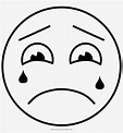 Crying Coloring Page - Caritas Emoticones Para Colorear - 1000x1000 PNG ...