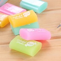 4 Pcs Plastic Jelly Color Erasers For Kids And Pupils Pencil Erasers ...
