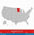 United States of America with the State of Minnesota Selected. Map of ...