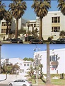 Hollywood High School in Los Angeles in 1941 and now. – The Almanac