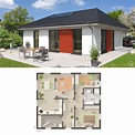 Bungalow House Plans with One Story & 2 Bedroom Modern Contemporary ...