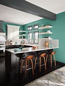 Pintar tu cocina en colores contrastantes, le dará un look moderno ...